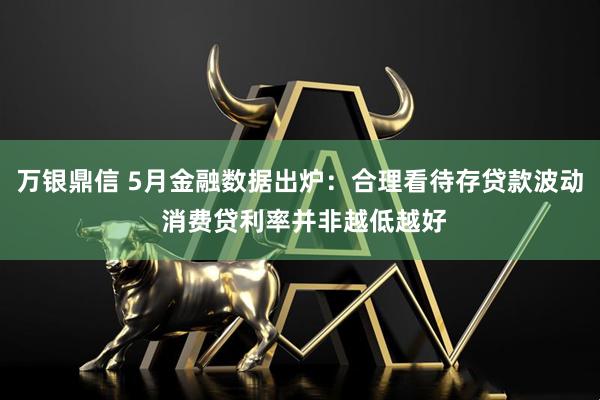 万银鼎信 5月金融数据出炉：合理看待存贷款波动 消费贷利率并非越低越好