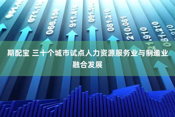 期配宝 三十个城市试点人力资源服务业与制造业融合发展